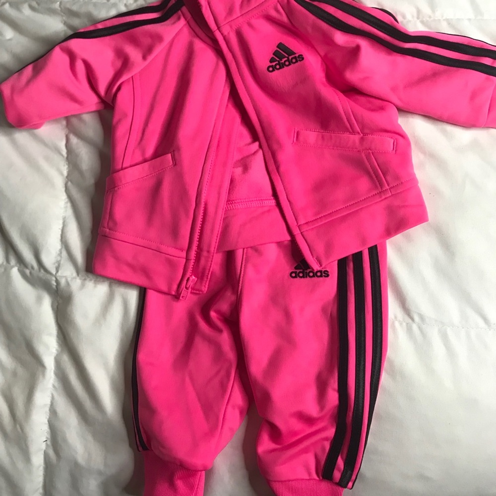 ADIDAS INFANT HOT PINK TRACK SUIT